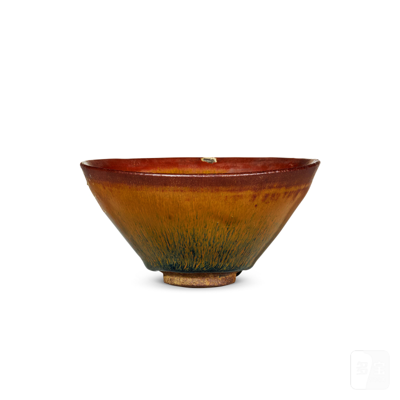 明 建窑黑釉兔毫盏